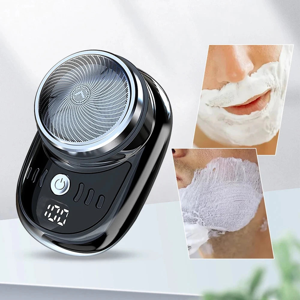 Mini USB Rechargeable Travel Shaver with Digital Display