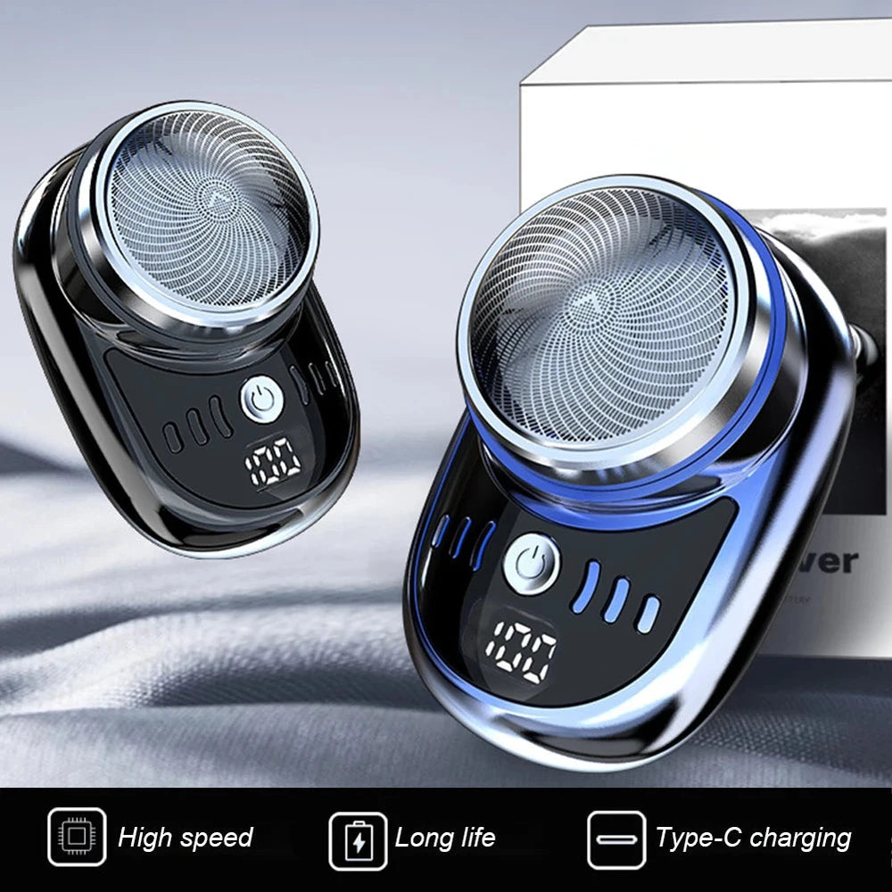 Mini USB Rechargeable Travel Shaver with Digital Display