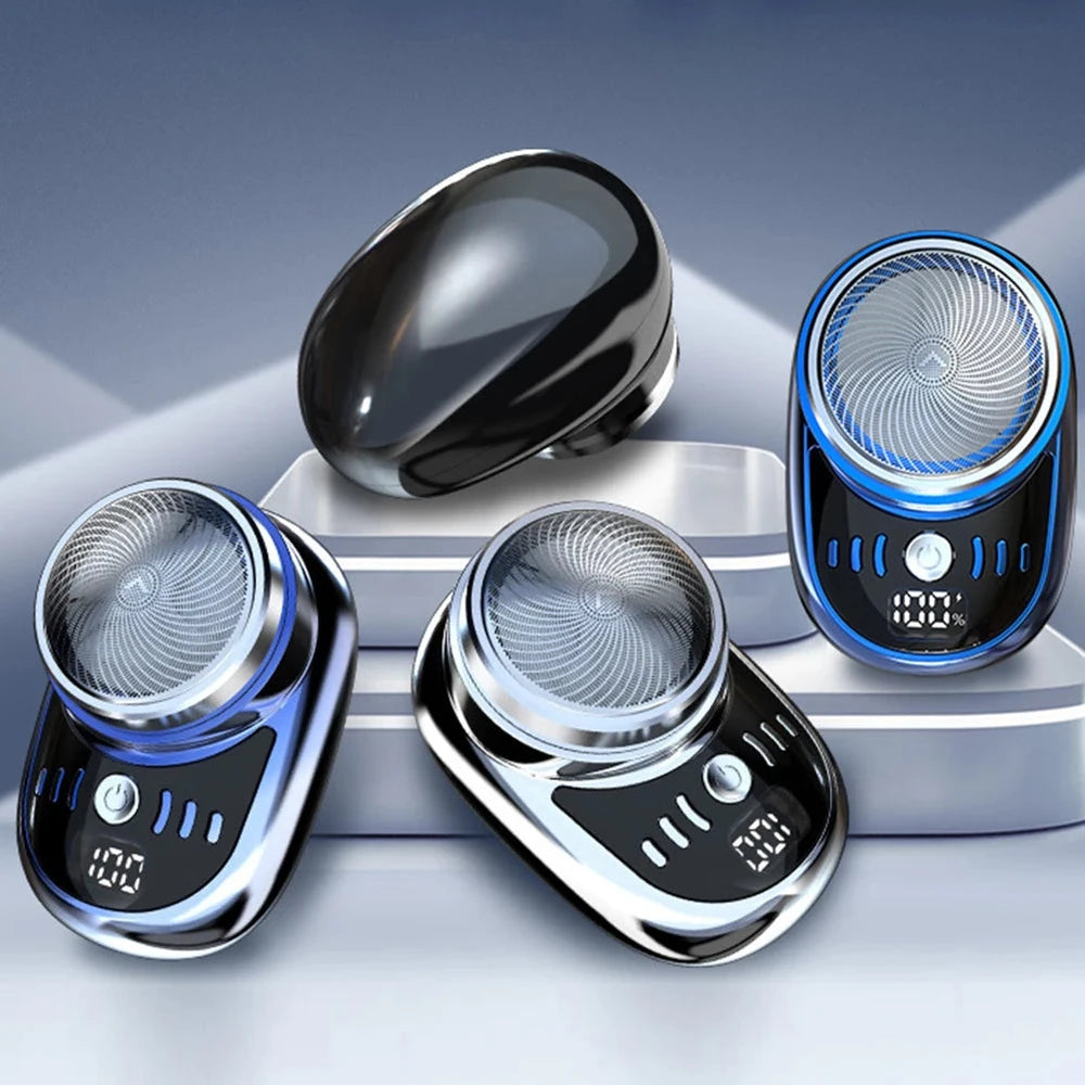 Mini USB Rechargeable Travel Shaver with Digital Display
