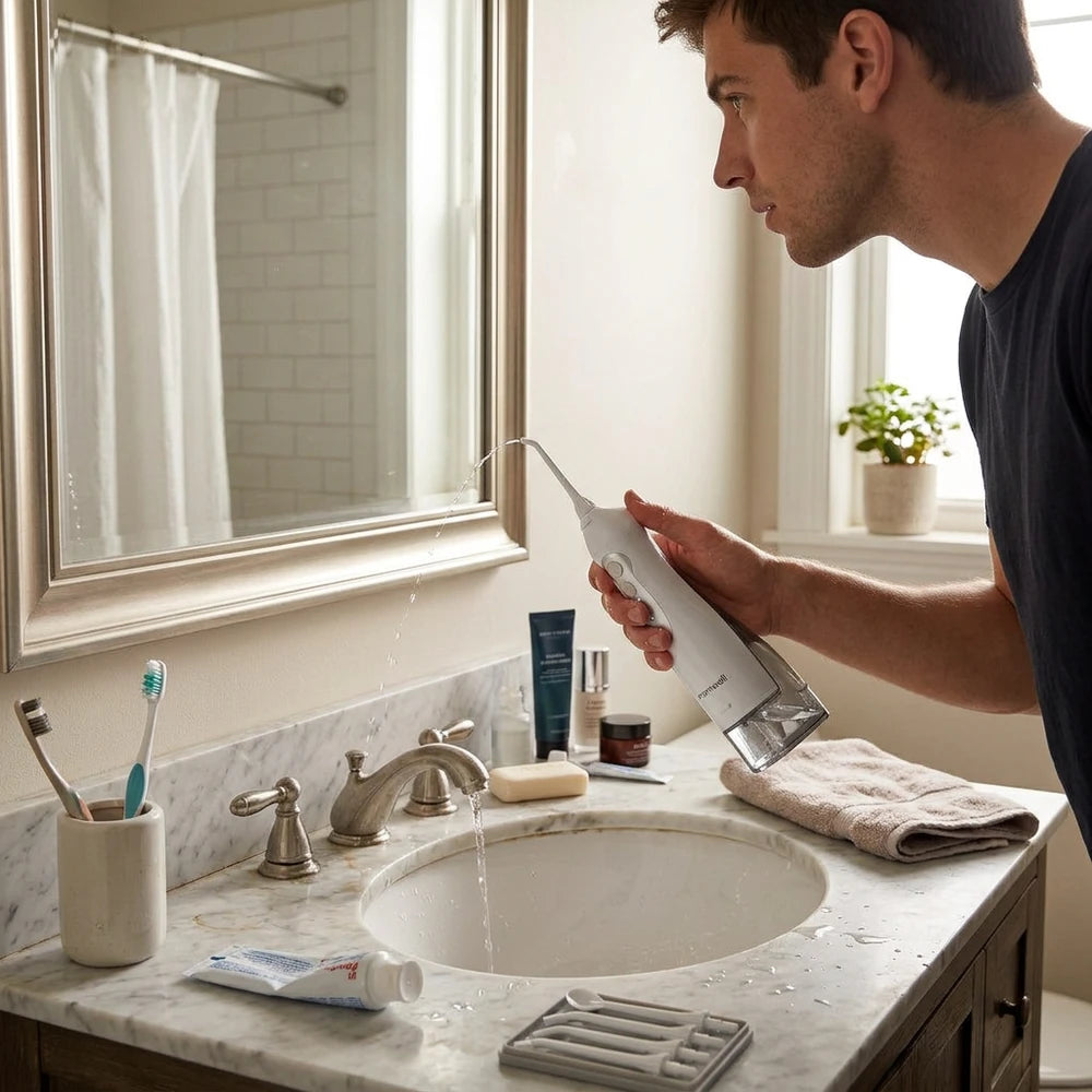 Mornwell D52 Cordless Water Flosser - 3 Modes, IPX7 Waterproof
