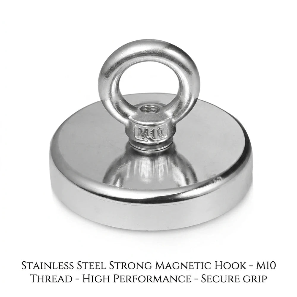 N52 Heavy-Duty Magnetic Eyebolt - Strong Removable Hanging Hook