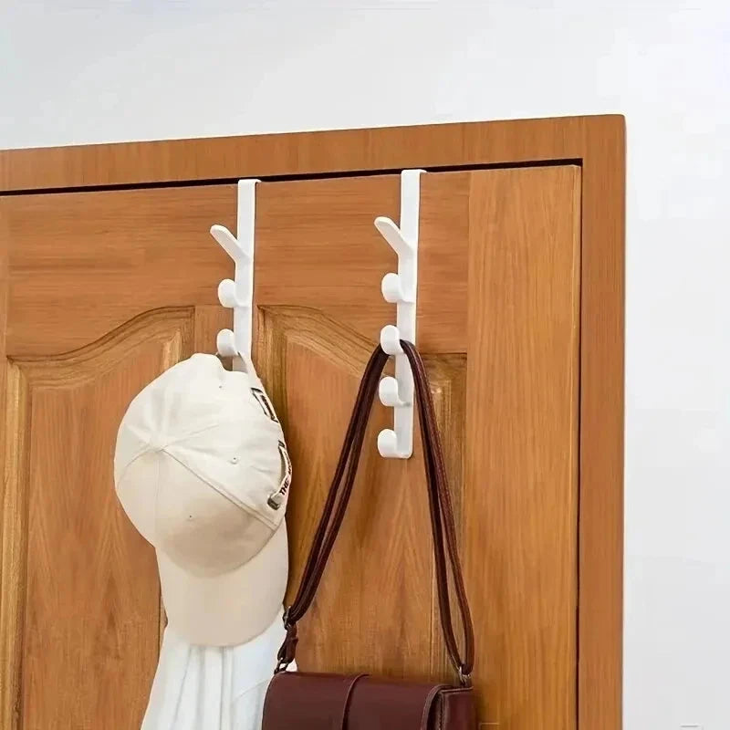 Over-Door Hanging Rack with Hooks for Clothes, Bags & Accessories