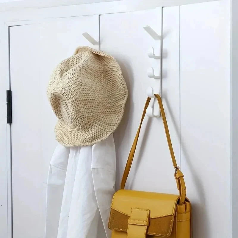 Over-Door Hanging Rack with Hooks for Clothes, Bags & Accessories