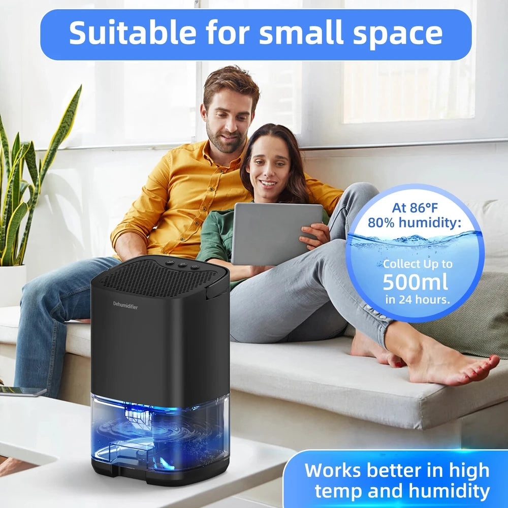 Portable 1000ml Dehumidifier for Home, Office &amp; RV