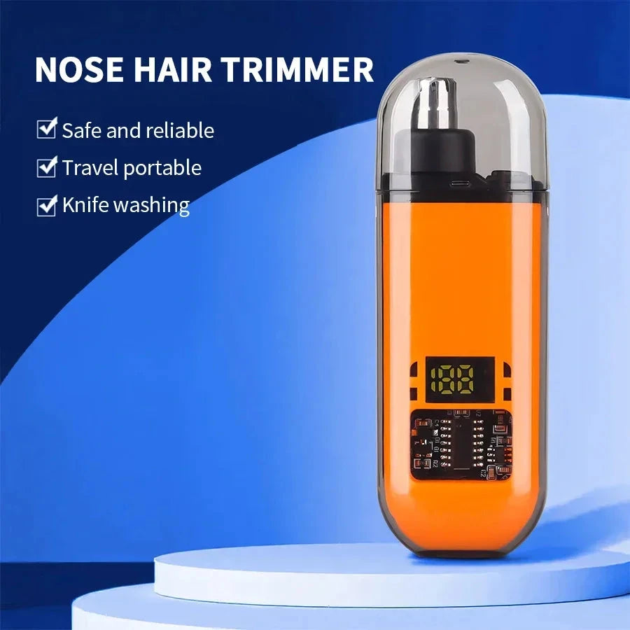 Portable Ear & Nose Hair Trimmer - Painless Electric Clipper