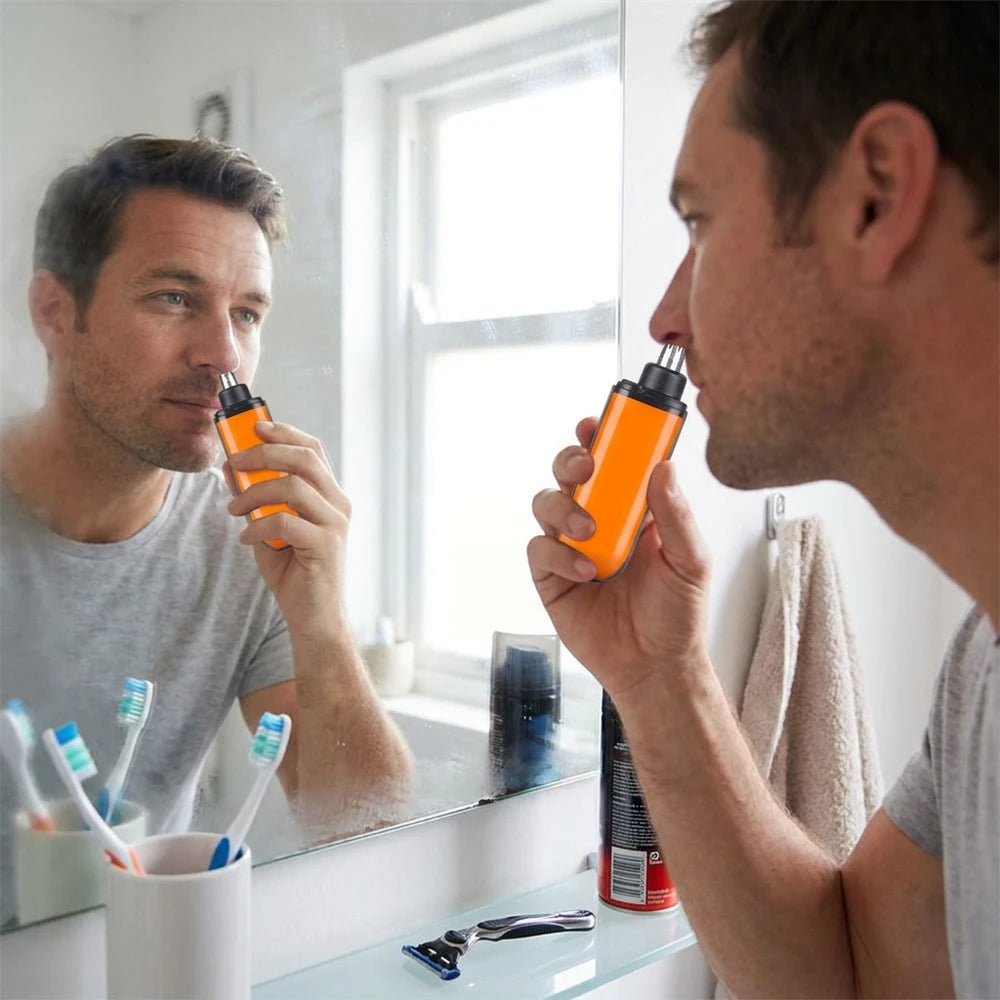Portable Ear & Nose Hair Trimmer - Painless Electric Clipper