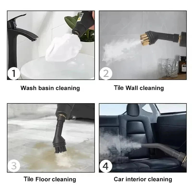Portable Handheld Steam Cleaner - High-Temp Pressurized, Multi-Surface