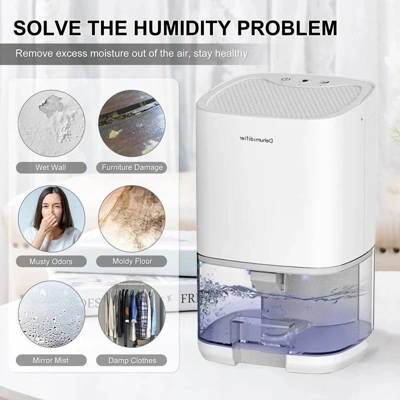 Portable Mini Dehumidifier for Bedroom, Office & Kitchen