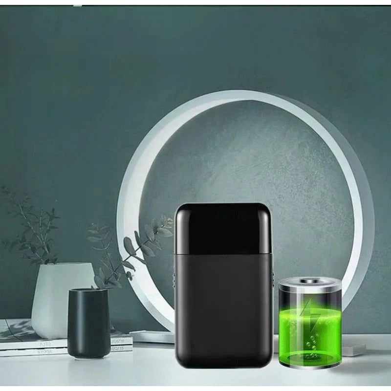 Portable Mini Electric Shaver with Pop-Up Trimmer for Men
