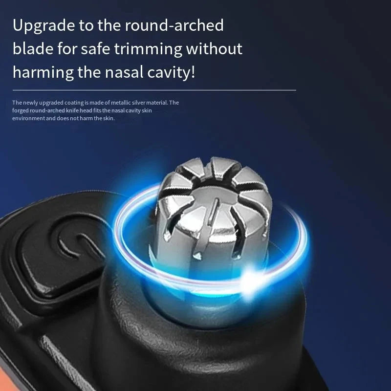 Portable Nose & Ear Hair Trimmer - Rechargeable, Painless, USB Charging