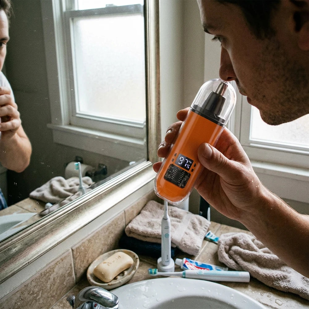 Portable Nose & Ear Hair Trimmer - Rechargeable, Painless, USB Charging