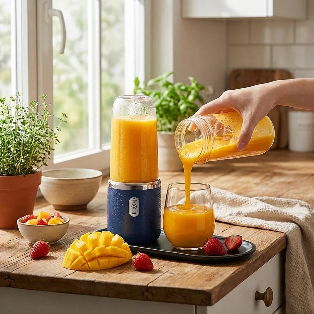 Portable Rechargeable Mini Juicer Cup - Multi-Function Blender