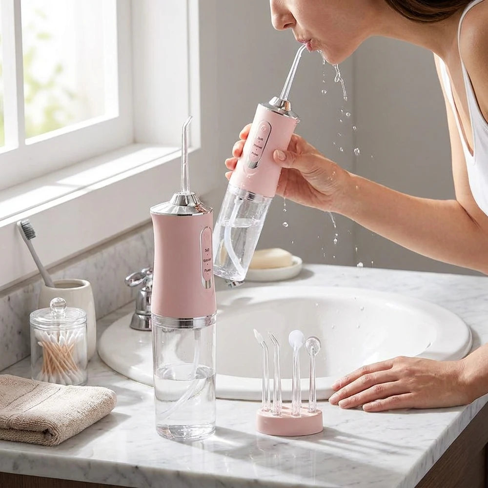 Portable Rechargeable Oral Irrigator - 3-Mode Water Flosser