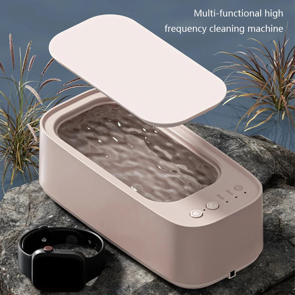 Portable Ultrasonic Cleaning Machine for Jewelry, Glasses & Makeup Tools