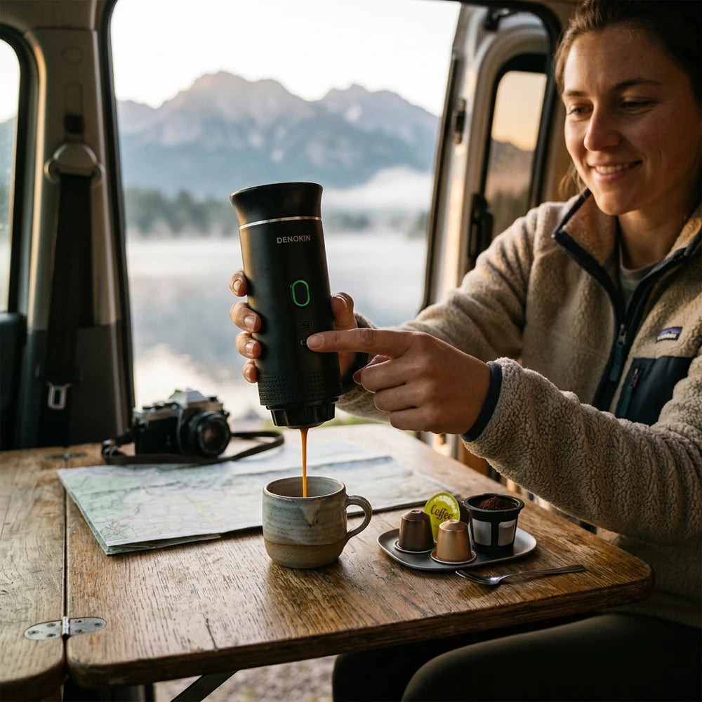 Portable Wireless Espresso Machine, 3-in-1 for Car, Home & Travel