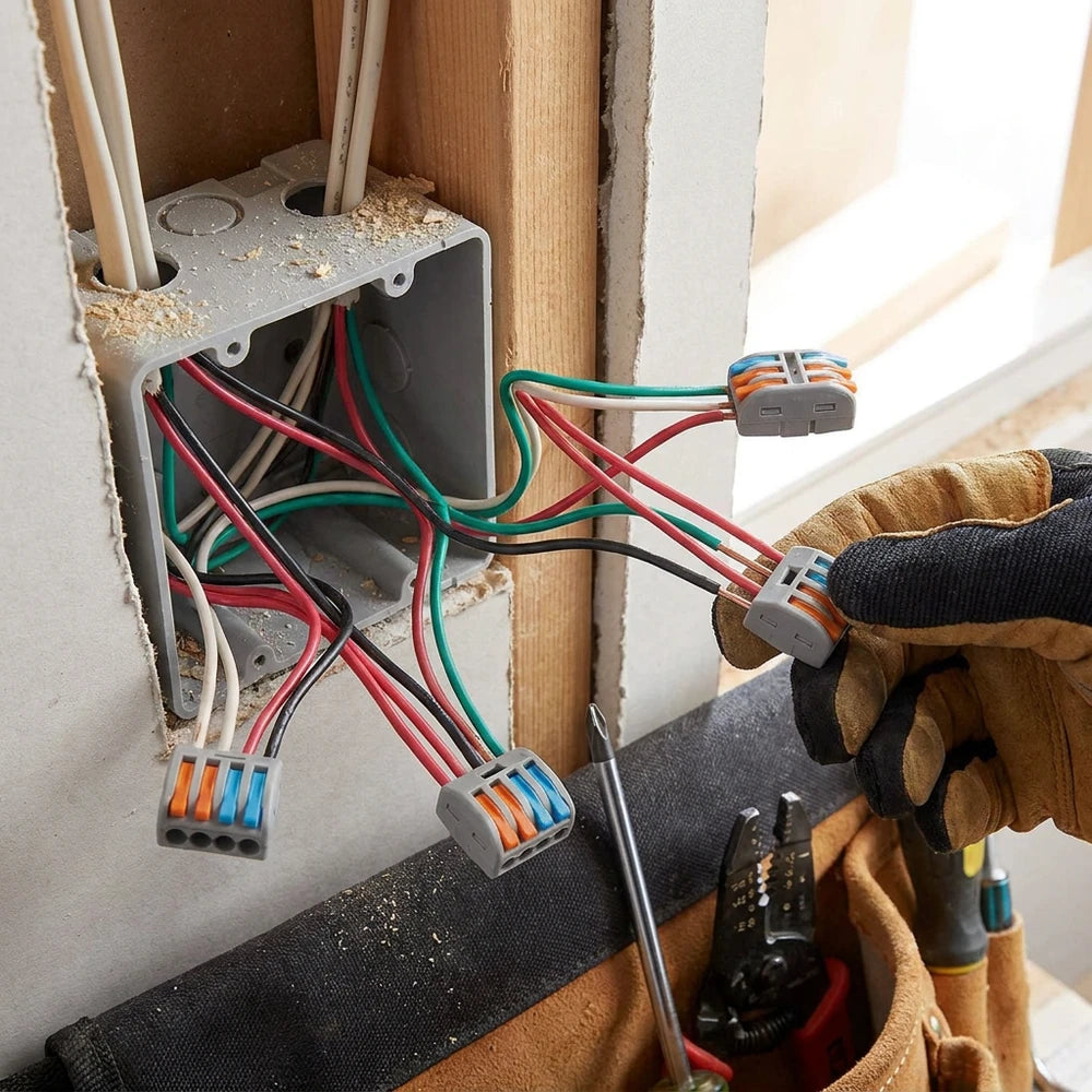 Push-In Wire Connectors – Compact Splitter Terminal Blocks for Home Wiring