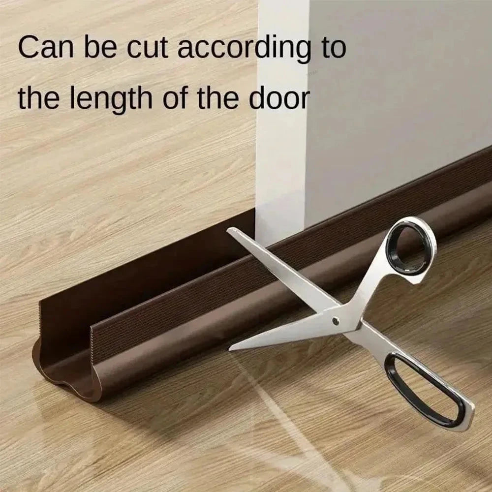 PVC Door Draft Stopper - Flexible Weatherproof Bottom Sealing Strip