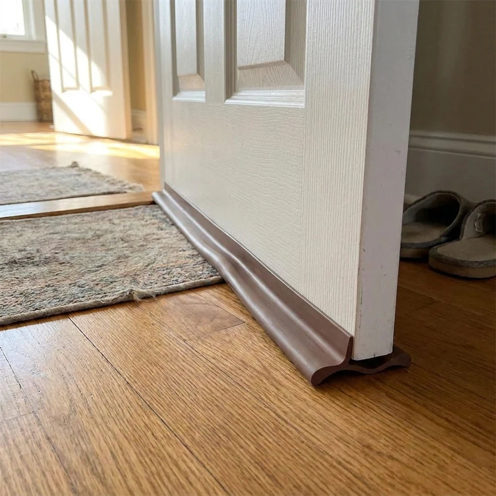 PVC Door Draft Stopper - Flexible Weatherproof Bottom Sealing Strip