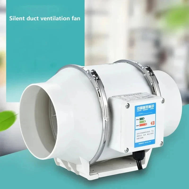 Quiet Inline Duct Exhaust Fan for Bathroom & Kitchen Ventilation