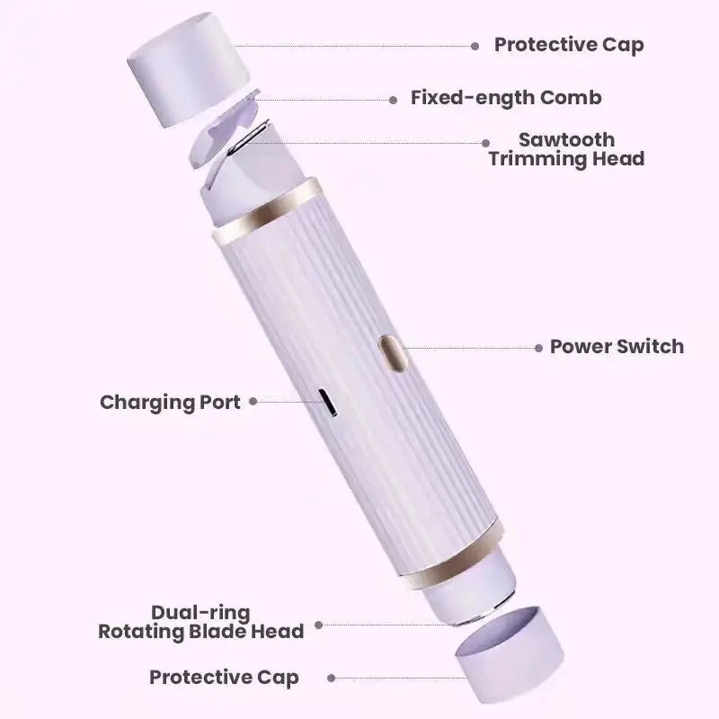 Rechargeable 2-in-1 Electric Shaver - Painless Portable Hair Removal
