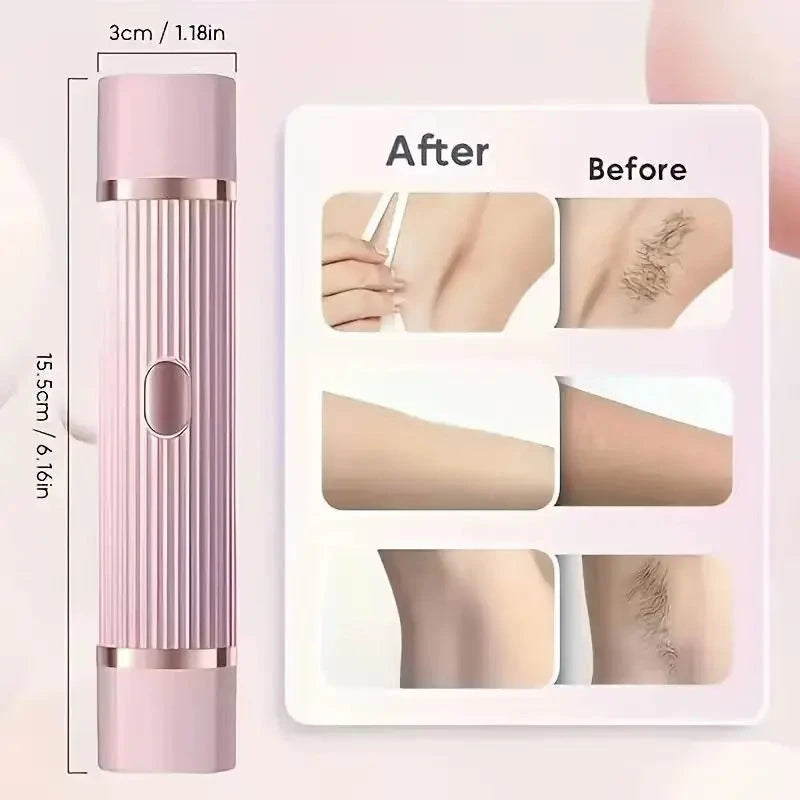 Rechargeable 2-in-1 Electric Shaver - Painless Portable Hair Removal