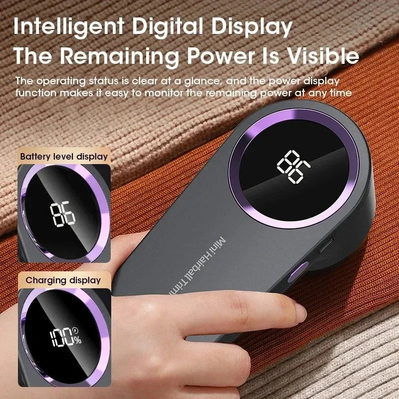 Rechargeable Electric Lint Remover with LED Display for Clothes
