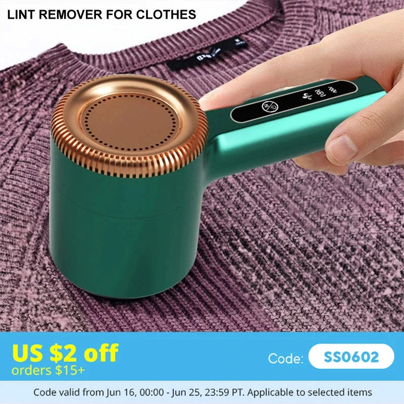 Rechargeable Fabric Lint Remover - USB Sweater & Clothes Fuzz Shaver