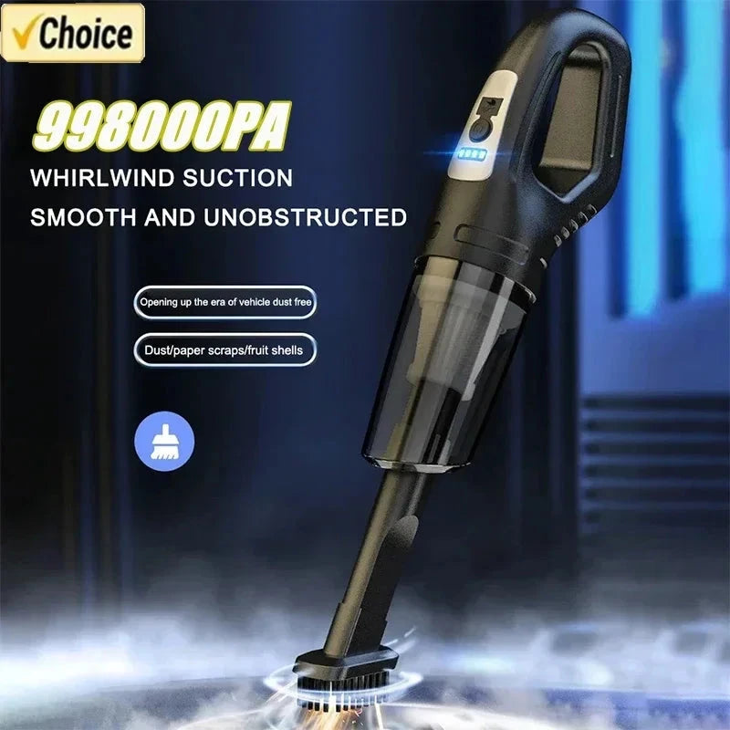 Rechargeable Handheld Vacuum Cleaner – Powerful Suction for Car & Home