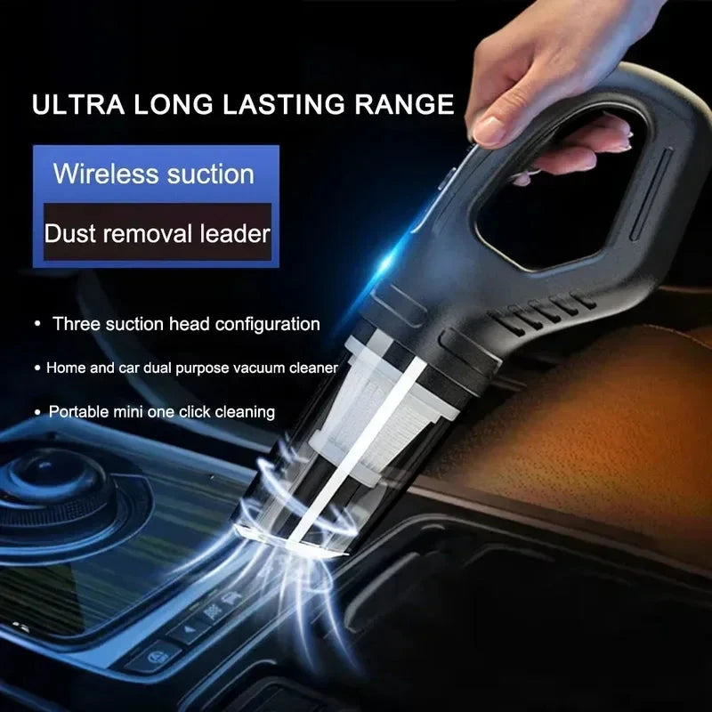 Rechargeable Handheld Vacuum Cleaner – Powerful Suction for Car & Home