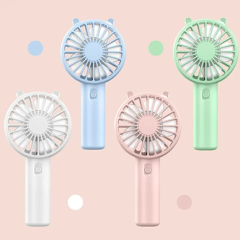 Rechargeable Mini Handheld Cooling Fan, Portable USB Desk Fan