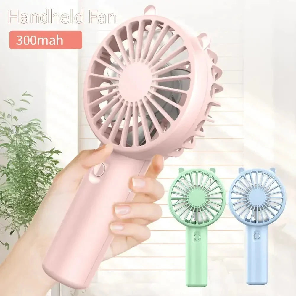 Rechargeable Mini Handheld Cooling Fan, Portable USB Desk Fan