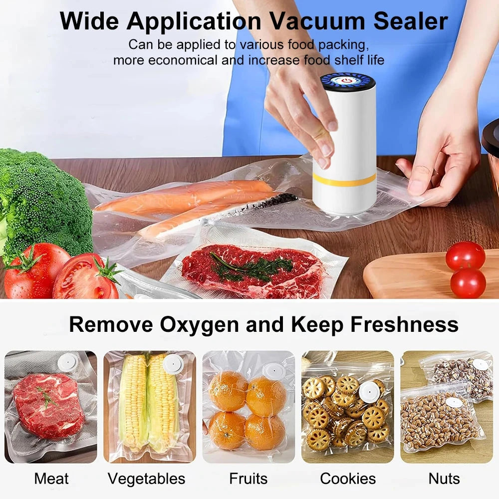 Rechargeable Mini Vacuum Air Pump for Food Storage Bags
