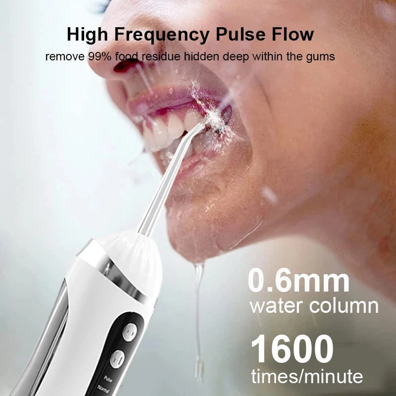 Rechargeable Oral Irrigator – 3 Modes, Waterproof, 4 Nozzles