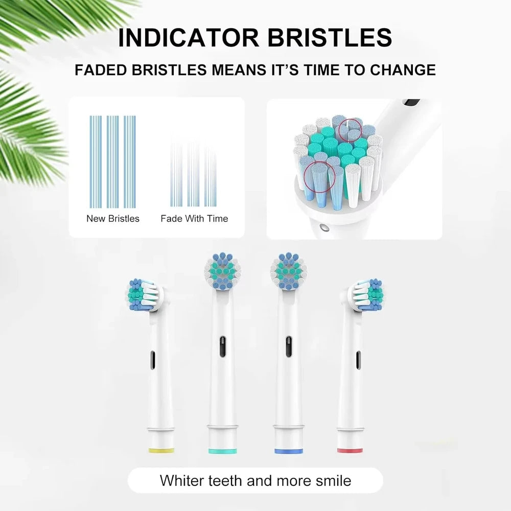 Replacement Toothbrush Heads - Compatible with Oral-B & Braun, Soft Bristles