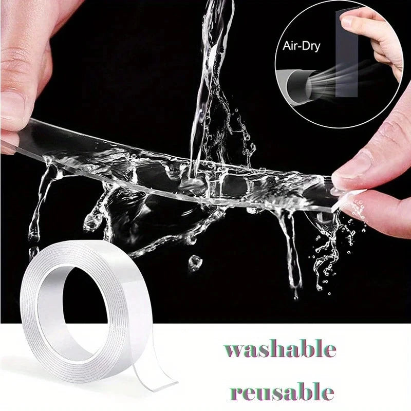 Reusable Waterproof Double-Sided Adhesive Tape for Kitchen & Bathroom