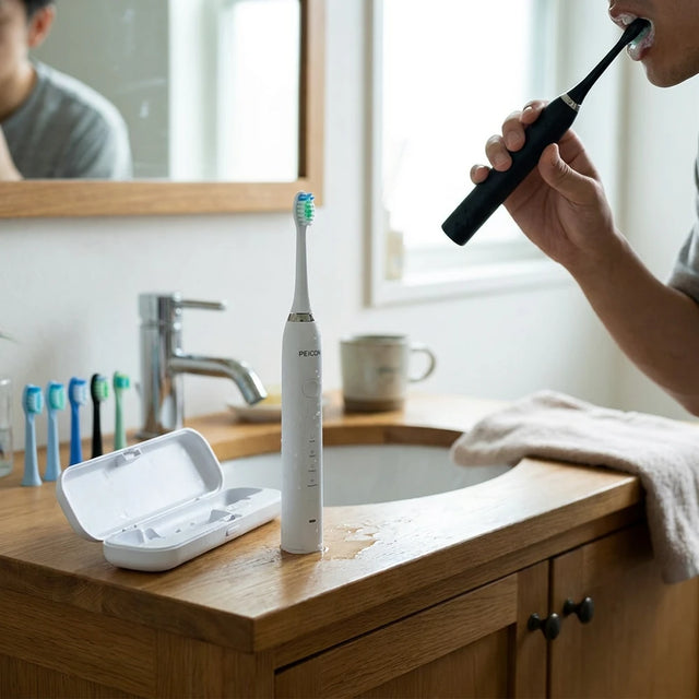 Rotating Electric Toothbrush for Adults with 5 Modes & 8 Brush Heads
