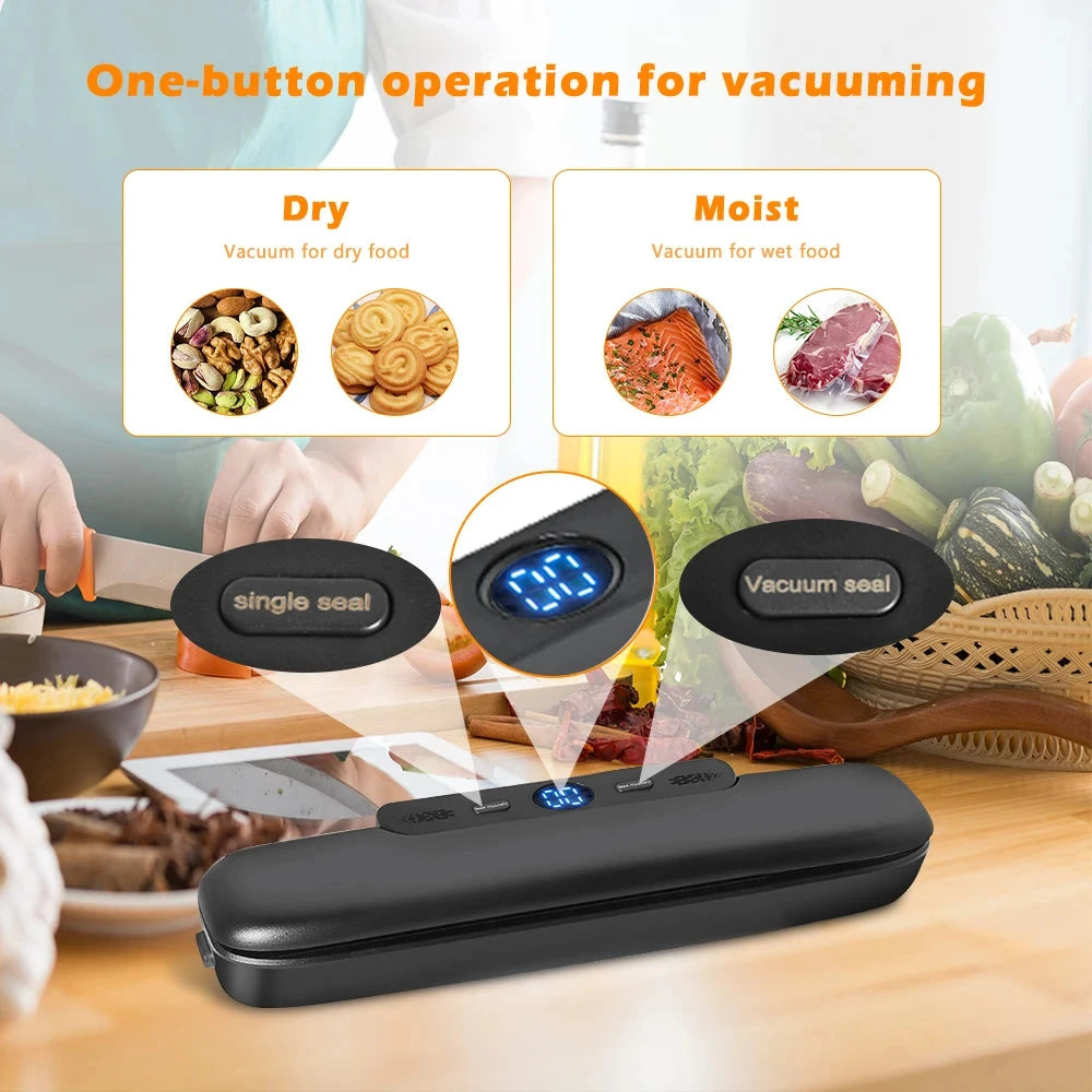 saengQ Vacuum Sealer Machine - Household Food Sealer with Bags