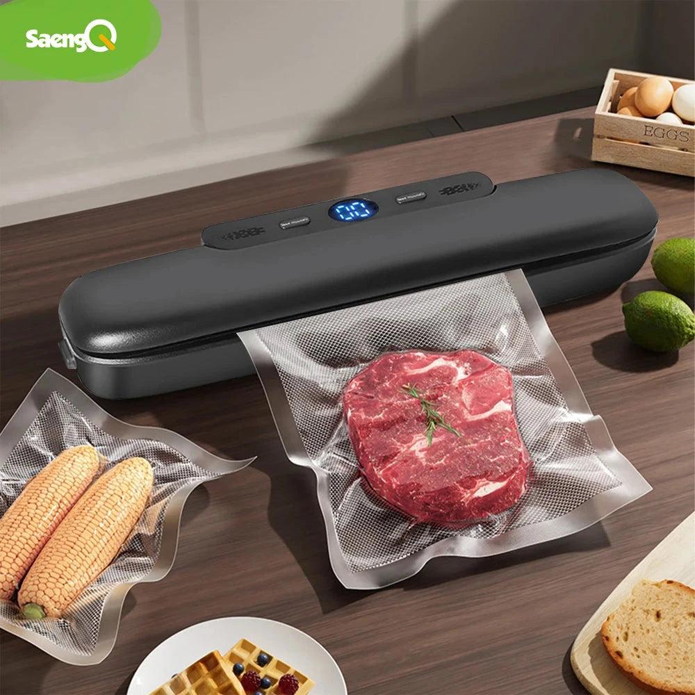 saengQ Vacuum Sealer Machine - Household Food Sealer with Bags