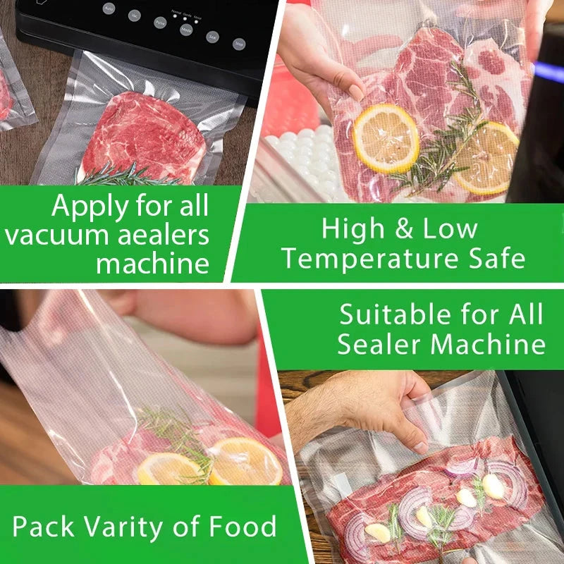saengQ Vacuum Sealer Rolls - Customizable Length Food Storage Bags
