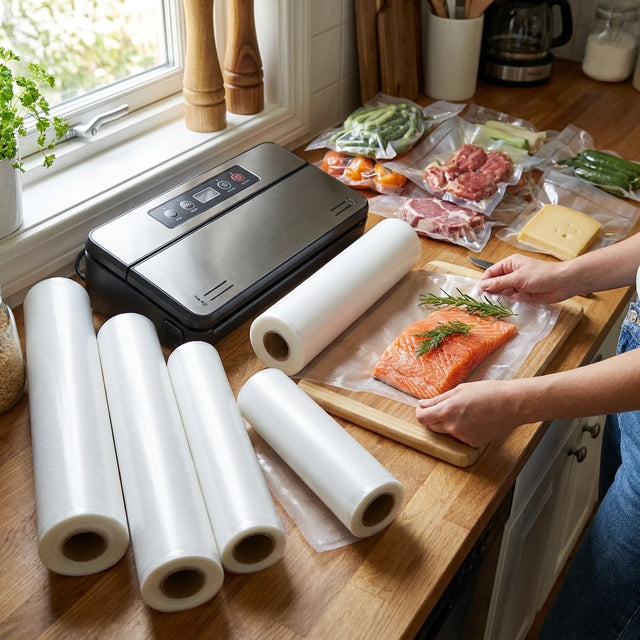 saengQ Vacuum Sealer Rolls - Customizable Length Food Storage Bags