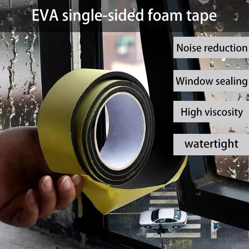 Self-Adhesive EVA Foam Weather Strip - Soundproof Door & Window Seal