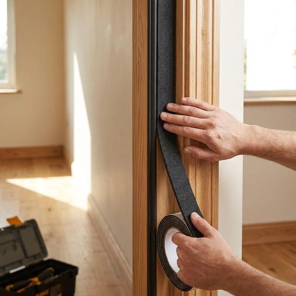 Self-Adhesive EVA Foam Weather Strip - Soundproof Door & Window Seal