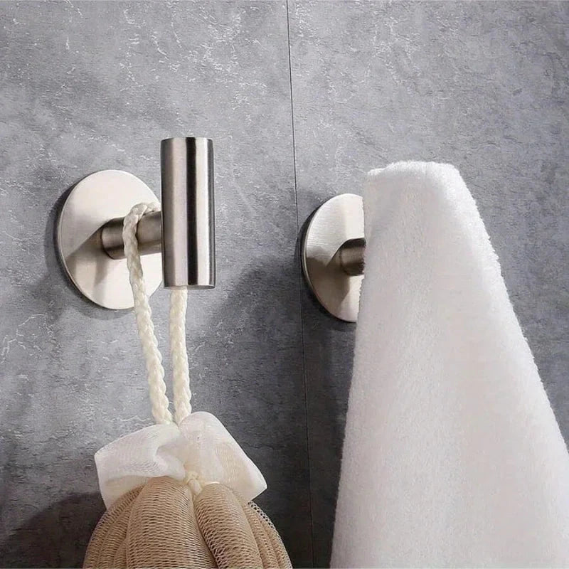 Self-Adhesive Stainless Steel Bathroom Hook – No-Drill Wall Hook