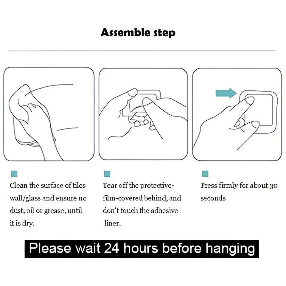 Self-Adhesive Stainless Steel Bathroom Hook – No-Drill Wall Hook