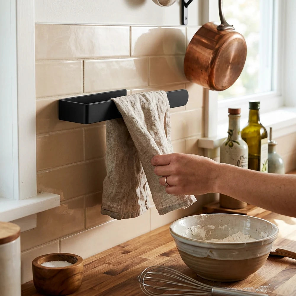 Self-Adhesive Towel Rack - Punch-Free Stainless Steel Bathroom Bar