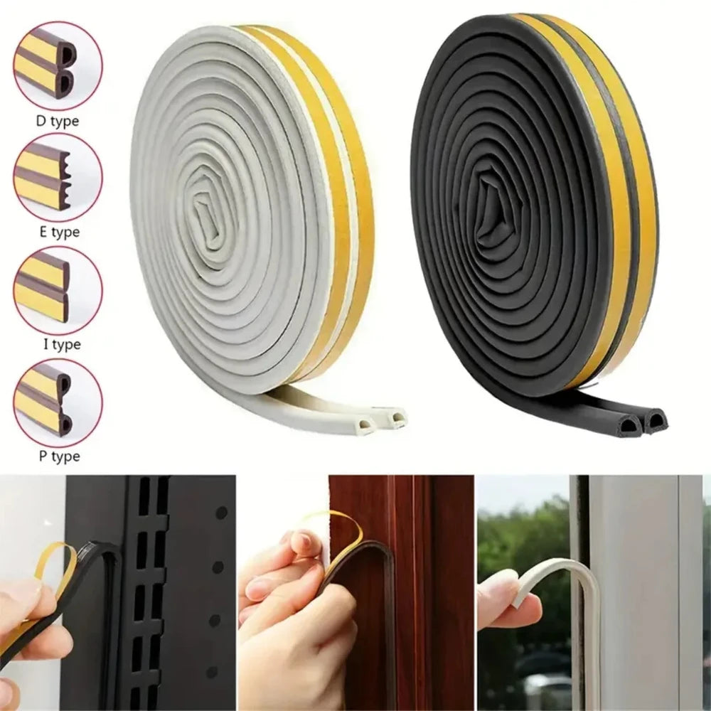 Self-Adhesive Weather Stripping Door & Window Seal Strip - Draft Stopper