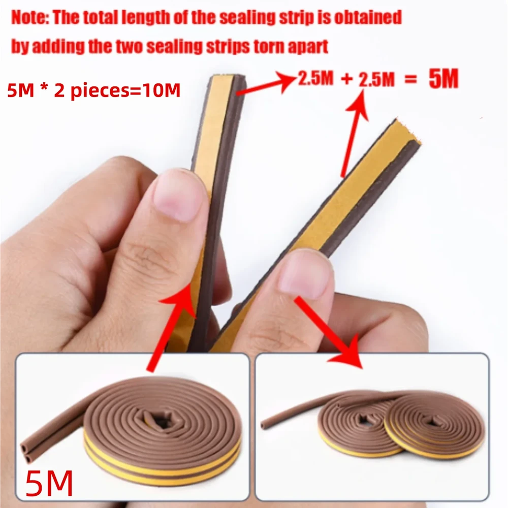 Self-Adhesive Weather Stripping Door & Window Seal Strip - Draft Stopper