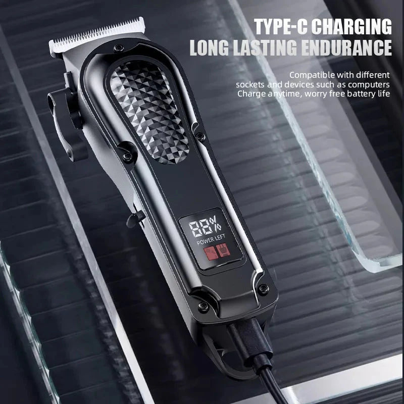 Self-Shaving Electric Hair Clipper for Bald Head Grooming