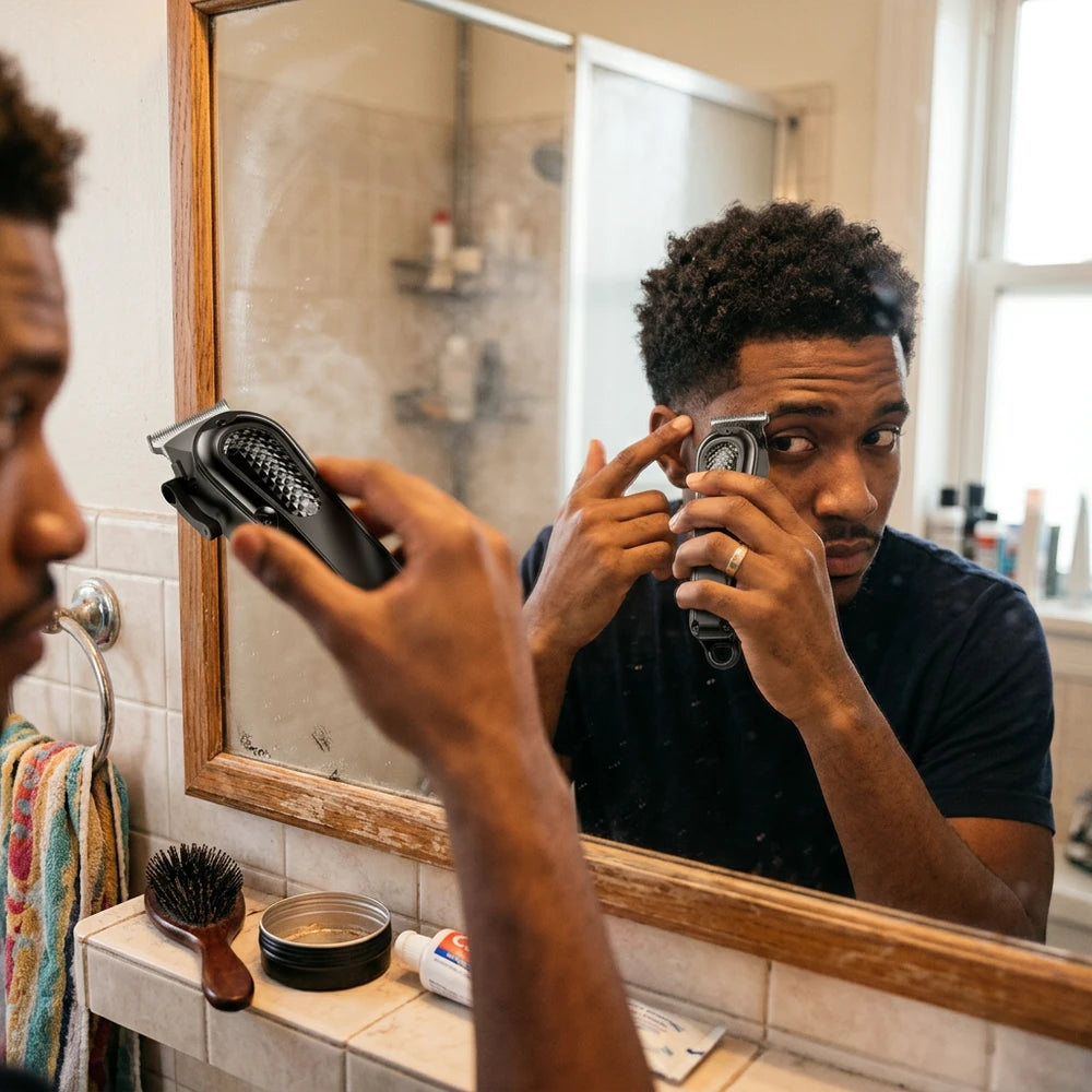 Self-Shaving Electric Hair Clipper for Bald Head Grooming