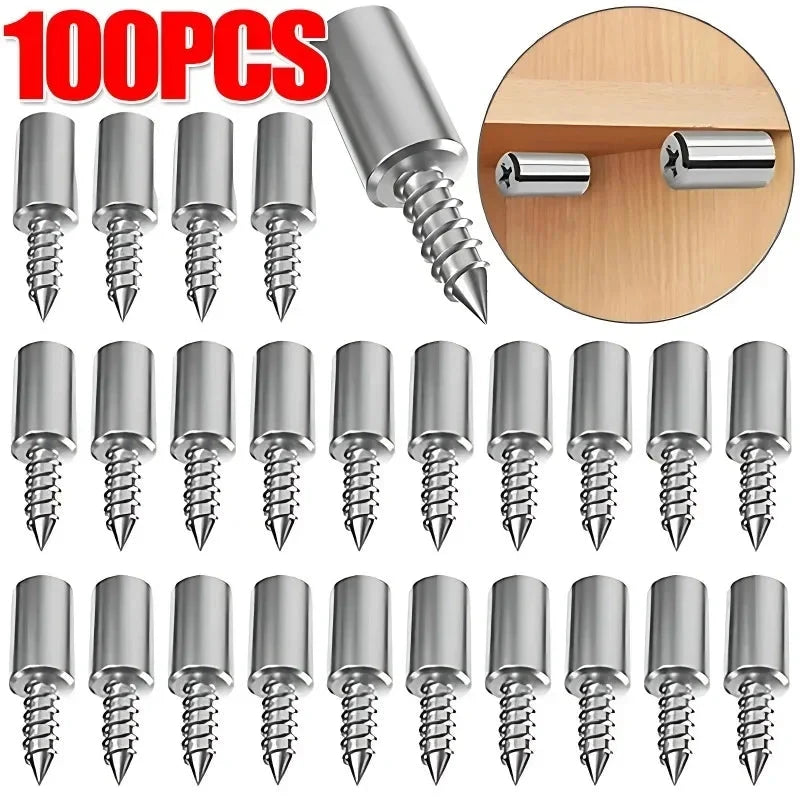 Self-Tapping Shelf Support Pegs with Non-Slip Sleeve (Multi-Pack)